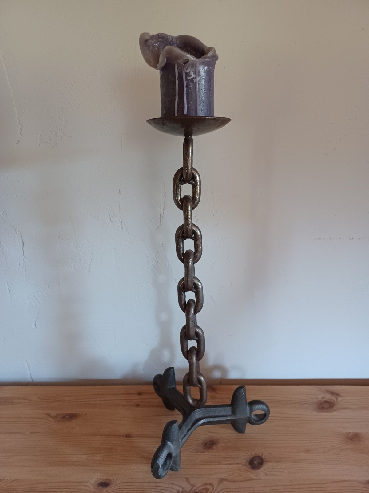 Kandelaar van ketting en eg, Ophalen of Verzenden