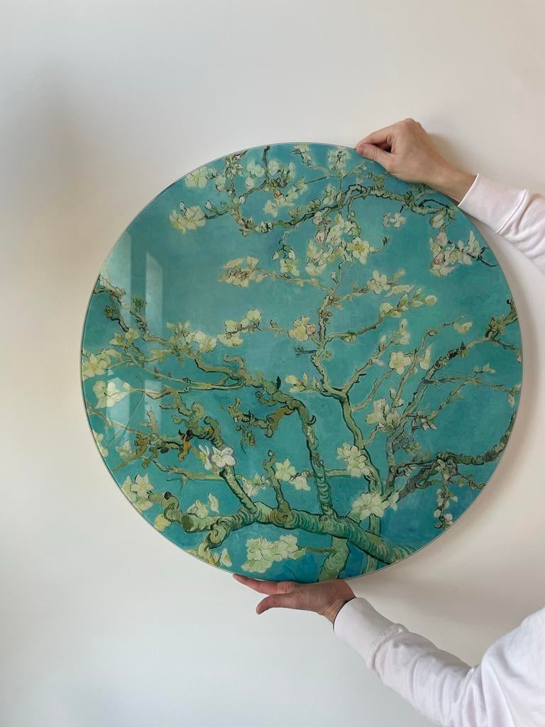 Loods 5 Ronde Glazen Wanddecoratie Van Gogh Almond Blossom, Ophalen of Verzenden, Zo goed als nieuw