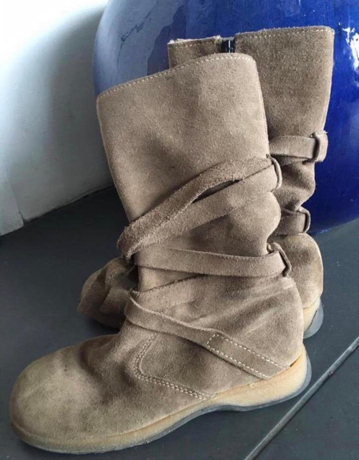 Mooie ZAGETTA suède beige laarzen maat 37, Ophalen, Gebruikt, Meisje, Laarzen