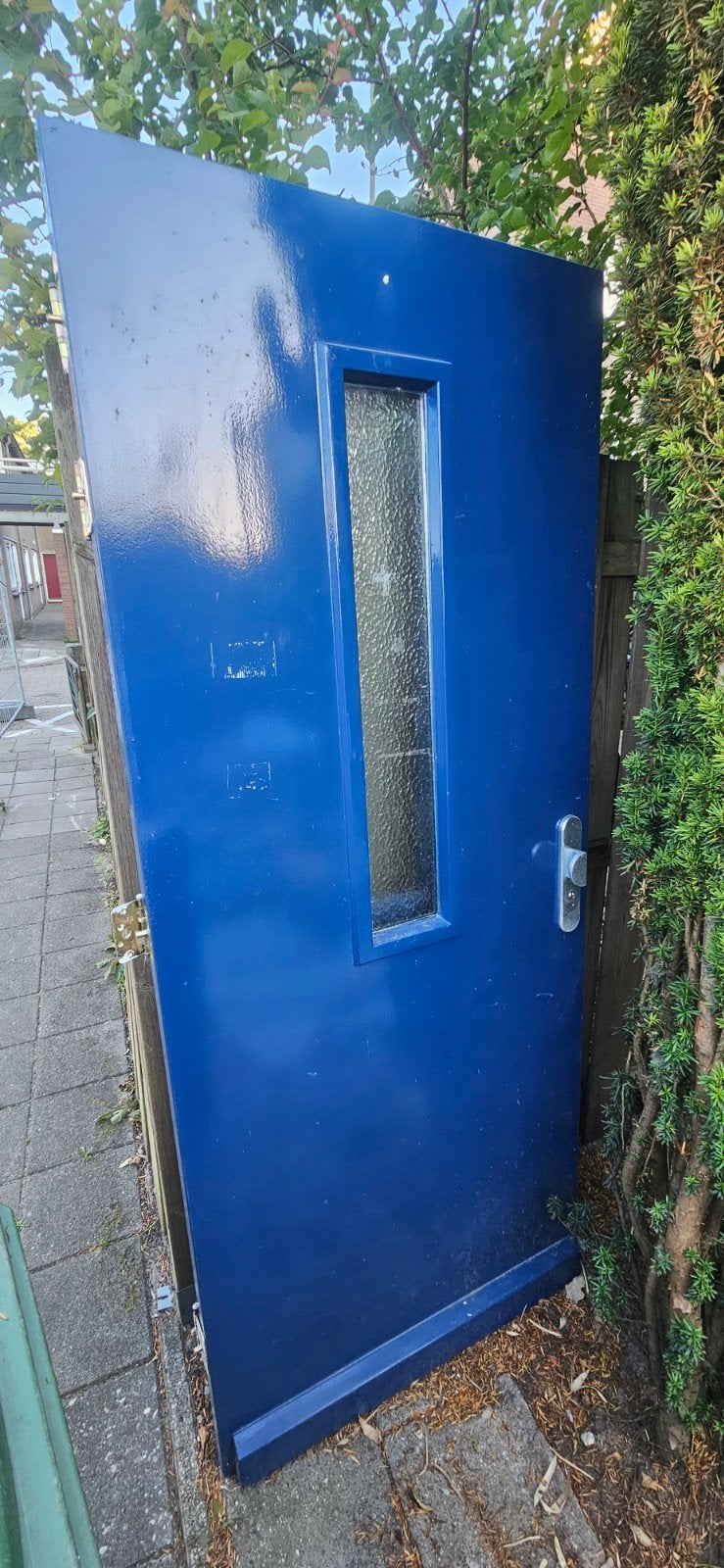 Buitendeuren links en rechts met glas en meer punt sluiting, Ophalen, Gebruikt, 80 tot 100 cm, Buitendeur
