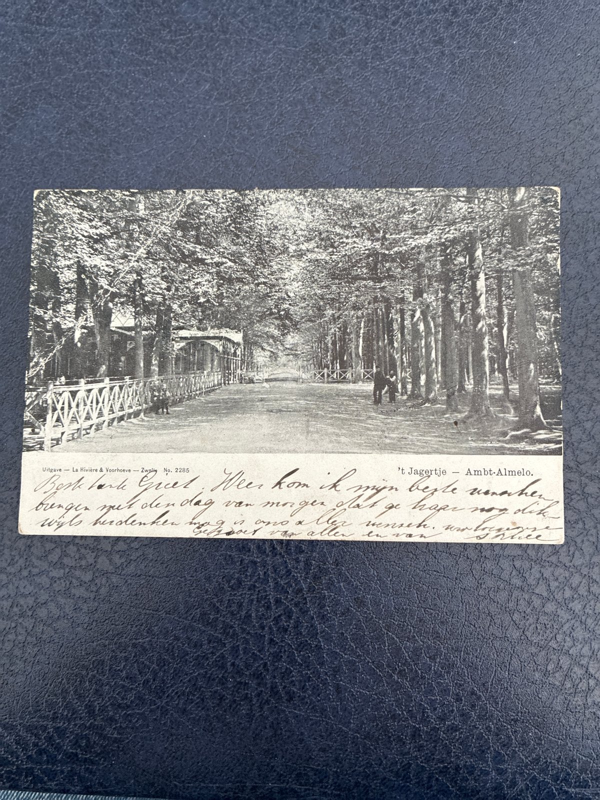 Oude Ansichtkaart 't Jagertje - Ambt-Almelo (Gelopen), Ophalen of Verzenden, Voor 1920, Gelopen, Overijssel