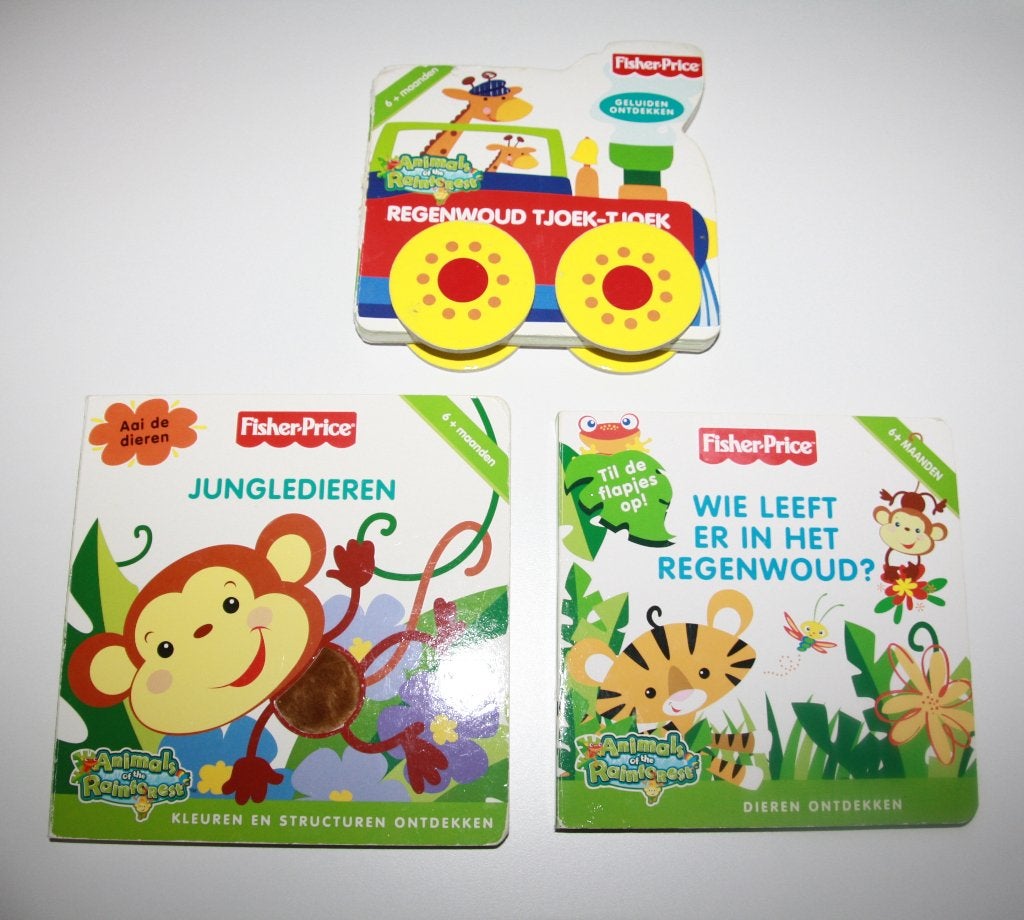 Fisher Price boekjes boek Jungle - Trein - Regenwoud, Ophalen of Verzenden