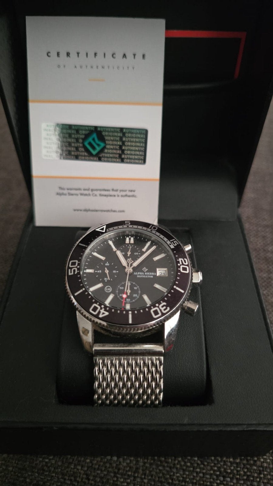 Alpha Sierra Watch Co. Navigator Herenhorloge, Sieraden, Tassen en Uiterlijk, Horloges | Heren, Overige merken, Staal, Staal, Polshorloge