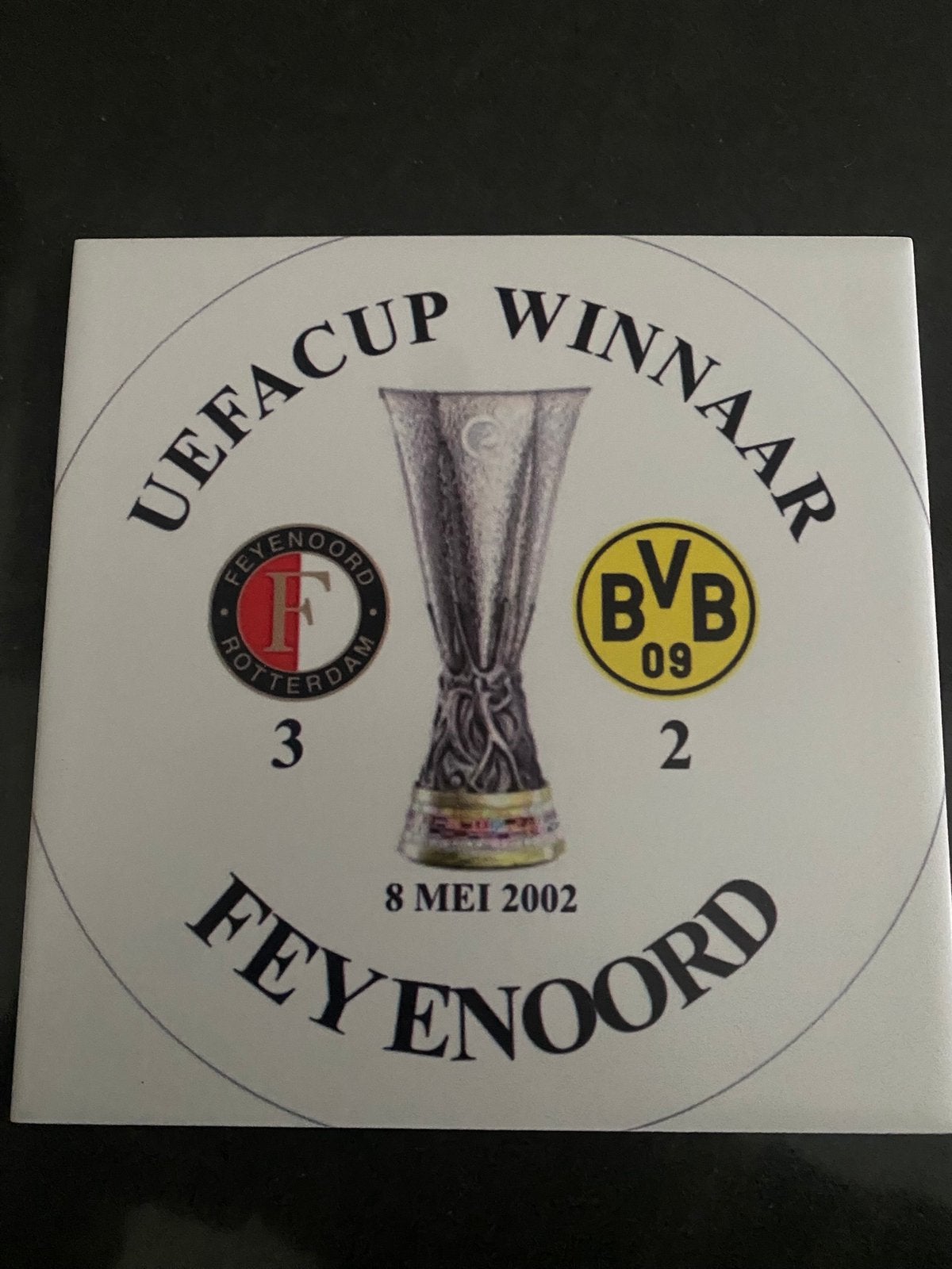 Herdenkings tegel Feyenoord, Verzamelen, Verzenden, Zo goed als nieuw, Feyenoord, Overige typen