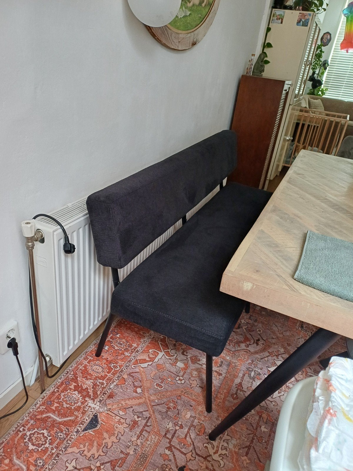 mooi eettafel bankje modern, Huis en Inrichting, Banken | Sofa's en Chaises Longues, Ophalen, 150 tot 200 cm, Tweepersoons, 75 tot 100 cm