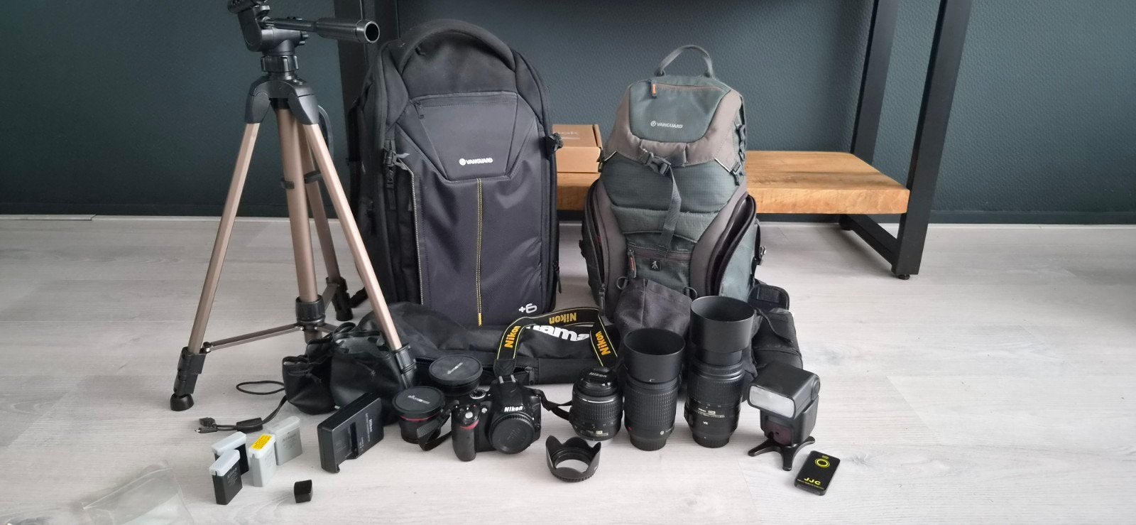 Complete Nikon D3200 camera set met accessoires, Ophalen, Gebruikt