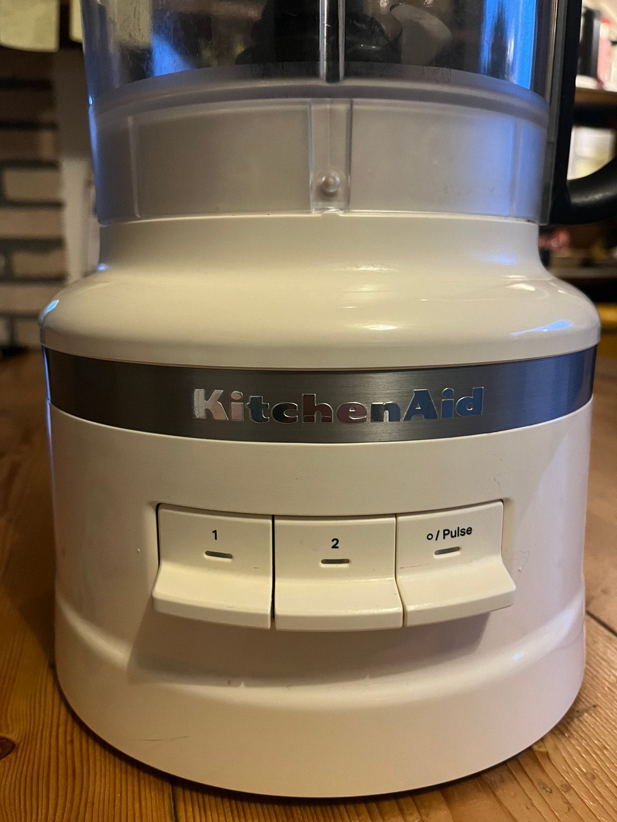 KitchenAid Foodprocessor - amandelwit (3,1L), Witgoed en Apparatuur, Keukenmixers, Gebruikt, 2 snelheden, 3 tot 4 liter, Ophalen of Verzenden
