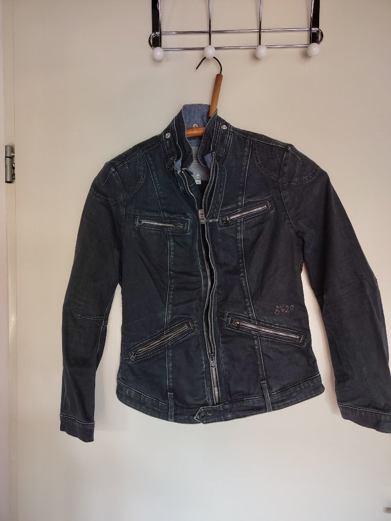 Blauw spijkerjasje van G-Star Women, maat M, Maat 38/40 (M), Blauw, Ophalen of Verzenden, Gedragen