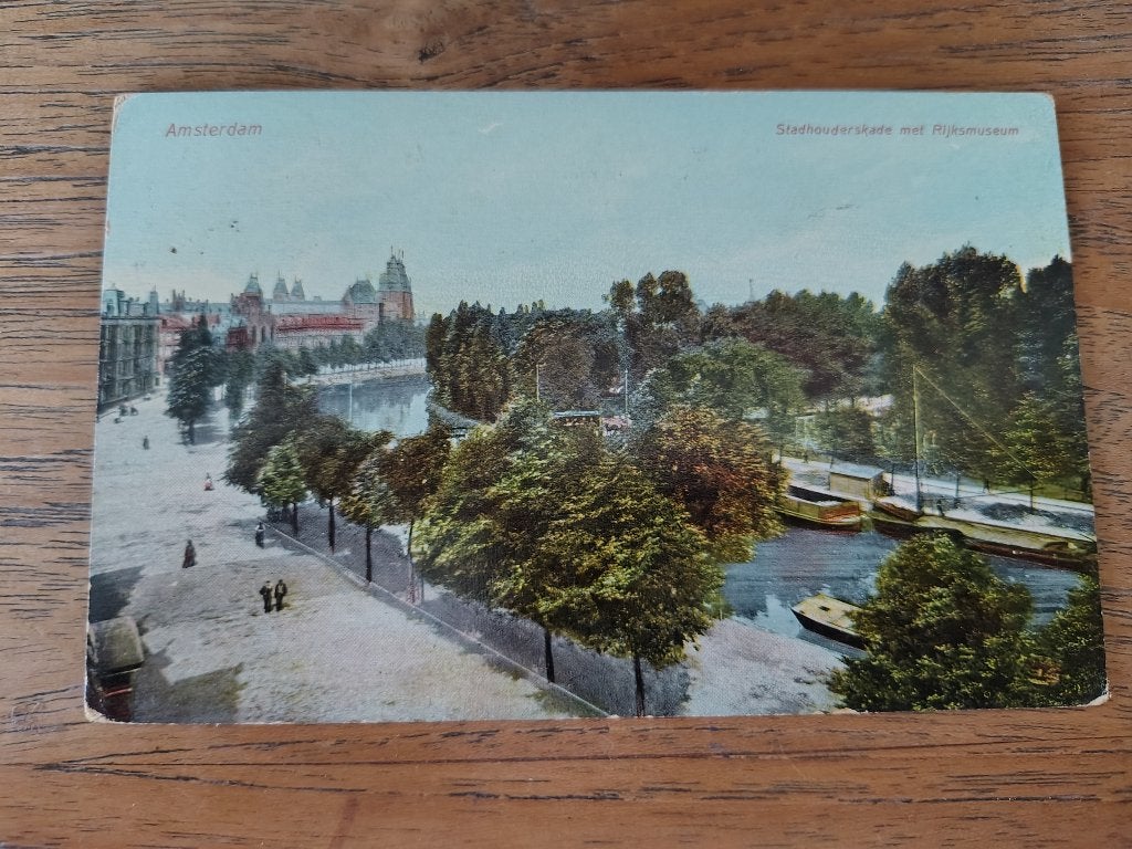 Amsterdam stadhouderskade met rijksmuseum, Ophalen of Verzenden, Voor 1920, Noord-Holland
