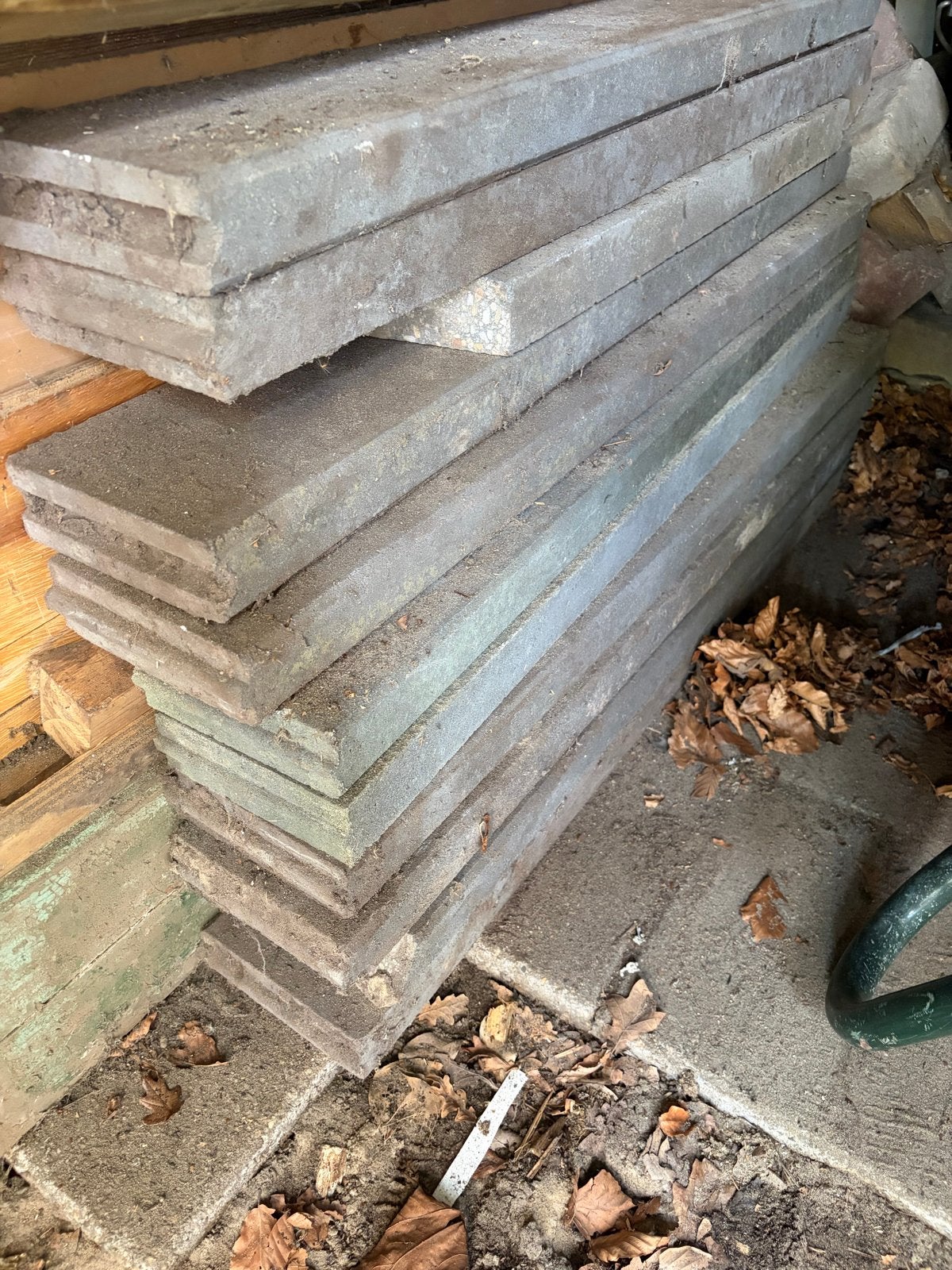 Opsluitbanden 9 stuks en 2 stukken, Tuin en Terras, Tegels en Klinkers, Ophalen, Gebruikt, Beton, Overige typen