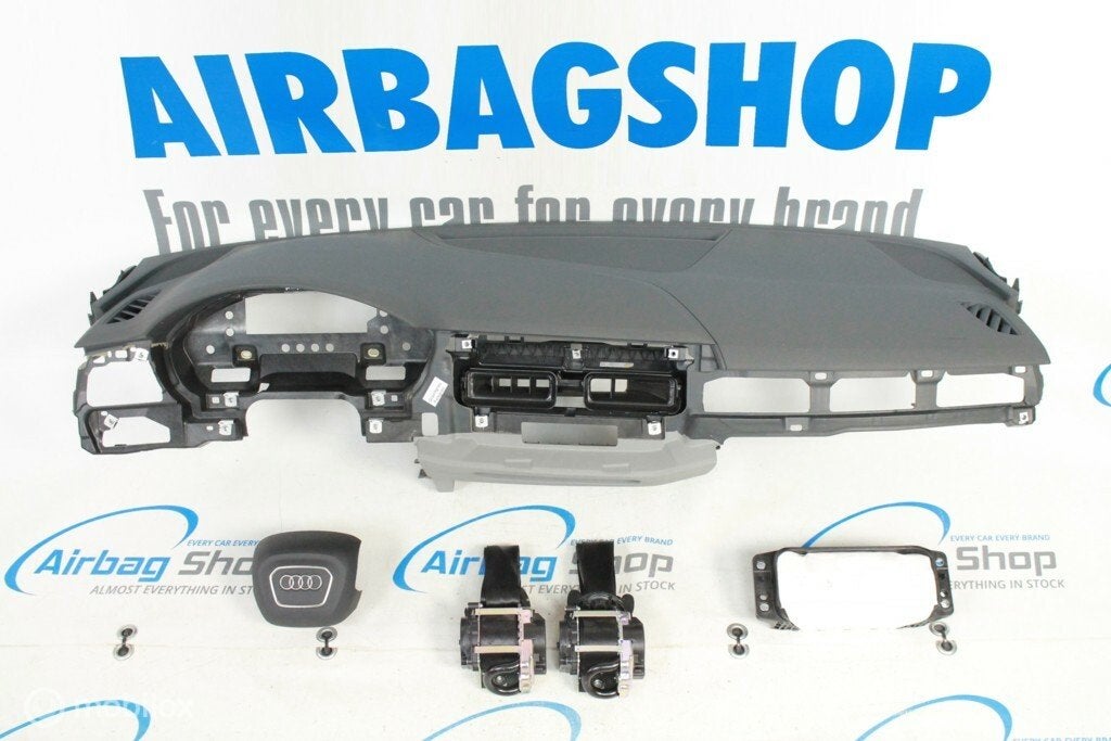 Airbag set - Dashboard 4 spaak licht grijs Audi A5 2016-...., Gebruikt, Ophalen of Verzenden