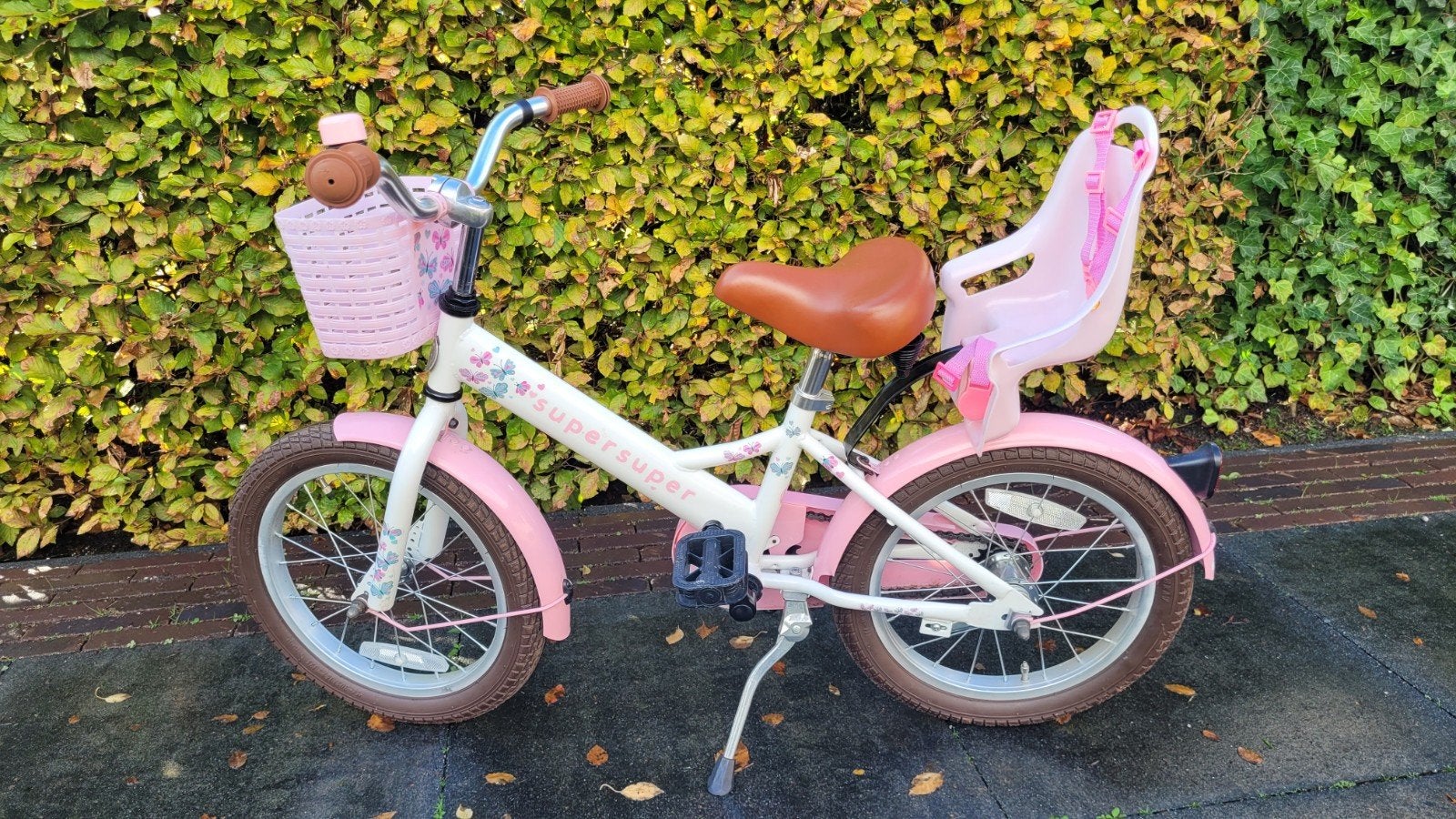 fiets meisje 16 inch, Fietsen en Brommers, Ophalen, Terugtraprem, Supersuper, 16 tot 20 inch
