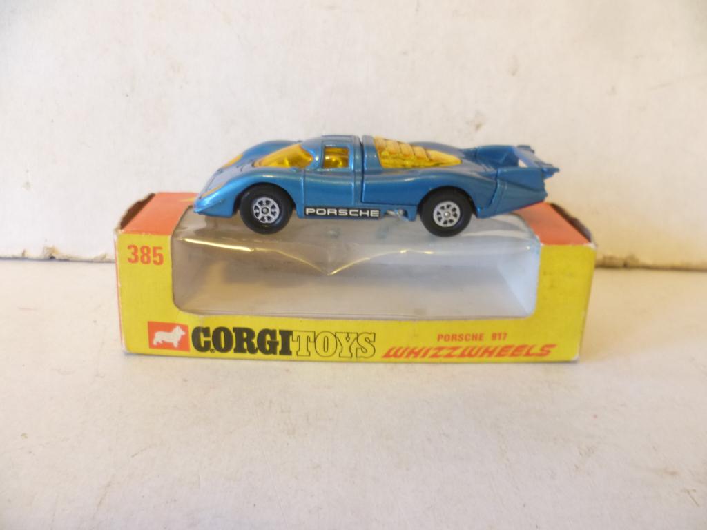 Corgi Whizzwheels nr385 uit 1970 Porsche 917 in doos 1:43, Ophalen of Verzenden, Nieuw, Auto, Corgi
