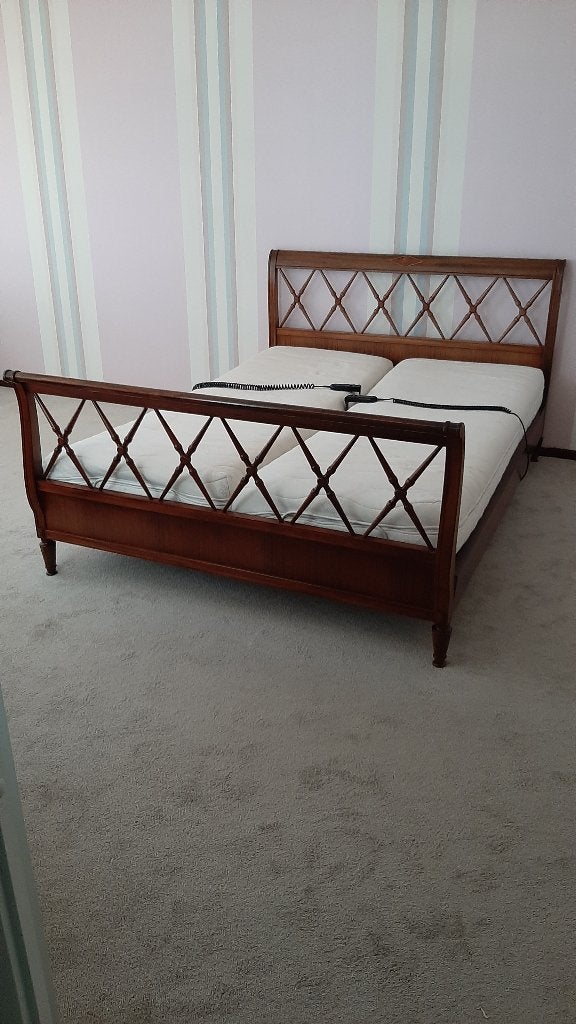 2 persoons bed, Ophalen, Bruin, Klassiek, Tweepersoons