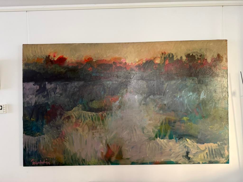 Groot schilderij Donkersloot. 120-200 cm., Ophalen