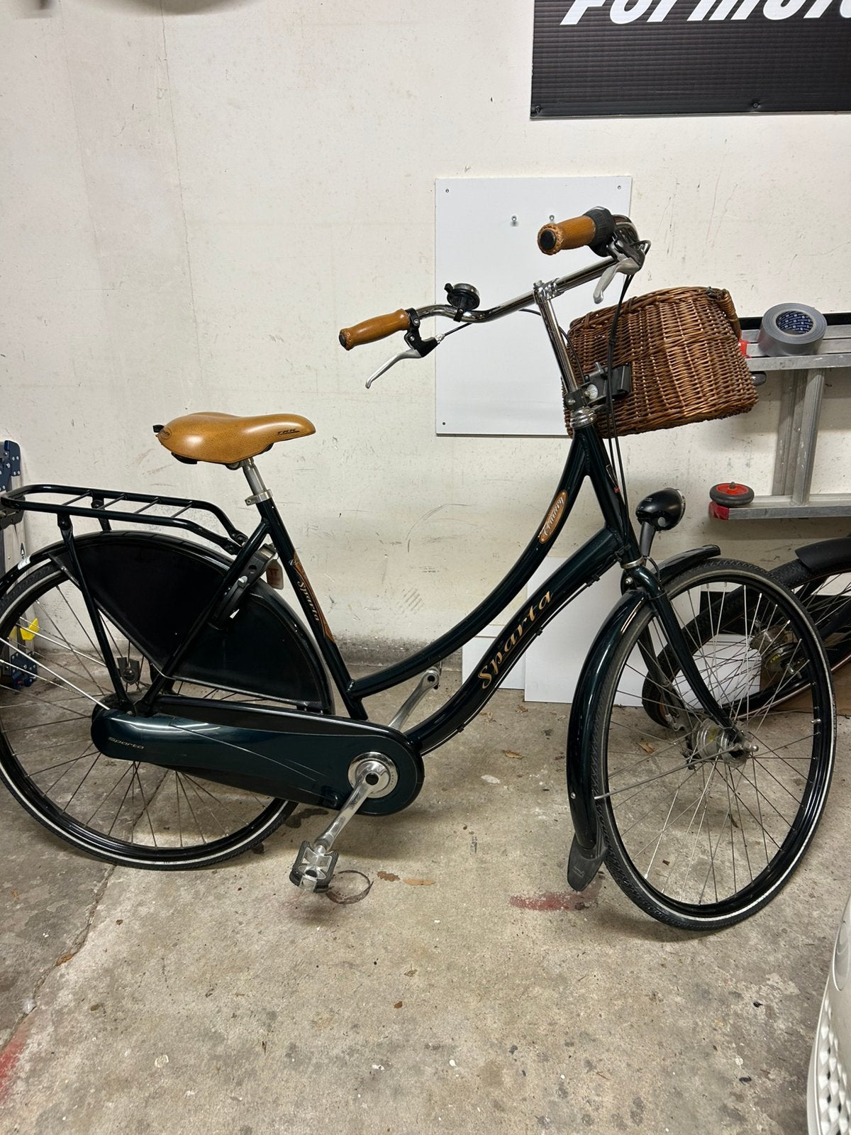 Sparta Classic omafiets donker groen/blauw metallic zgan, Ophalen, 56 cm of meer, Zo goed als nieuw, Handrem