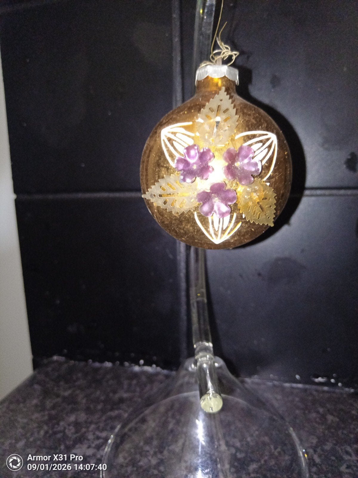 mooie vintage kerstbal, Ophalen of Verzenden