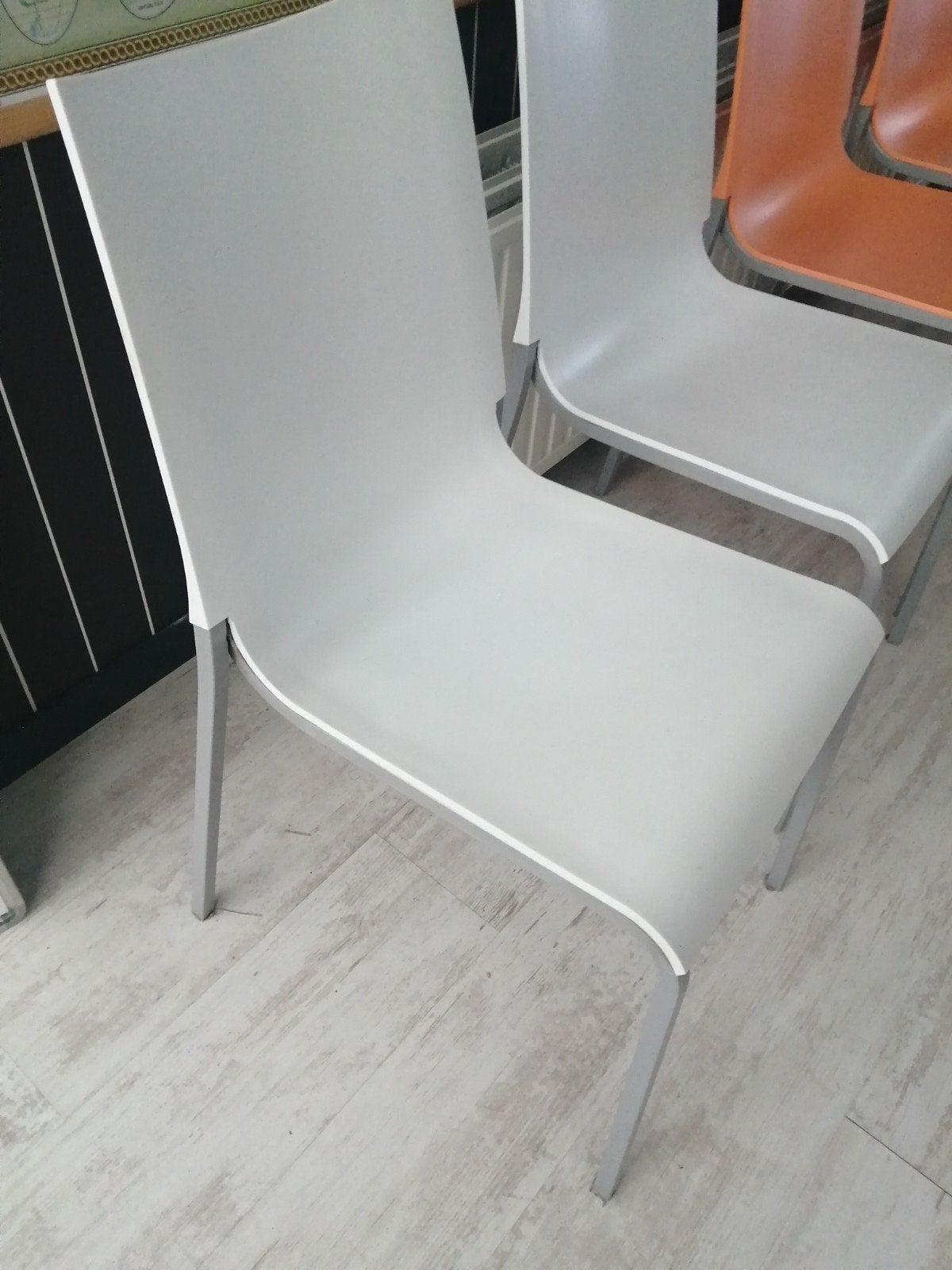 6 stuks design stoelen Bontempi Casa Italië mooie staat, Ophalen, Kunststof, Gebruikt, Wit