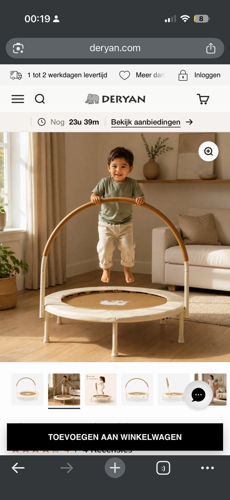 Zo goed als nieuwe trampoline voor peuters, Ophalen, Zo goed als nieuw