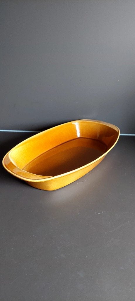 Vintage Royal Sphinx  Oven schaal  Jaren 70 – Okergeel, Ophalen of Verzenden