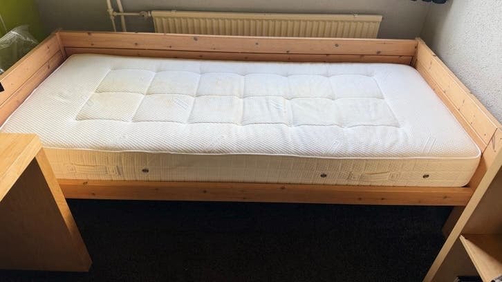 Lifetime kast én Eenpersoonsbed met matras en lattenbodem, Huis en Inrichting, Ophalen, Gebruikt, 90 cm, Lifetime = kwaliteit