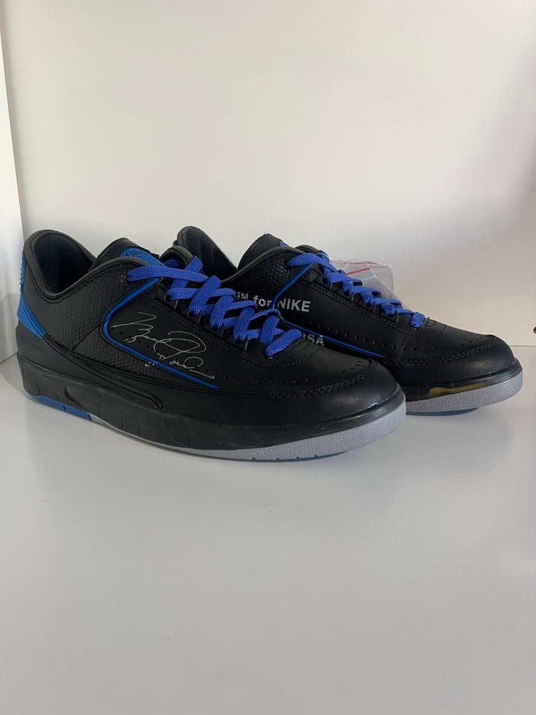 Nike Air Jordan 2 X Off-White Black Blue, ., Zwart, Nieuw, Ophalen of Verzenden