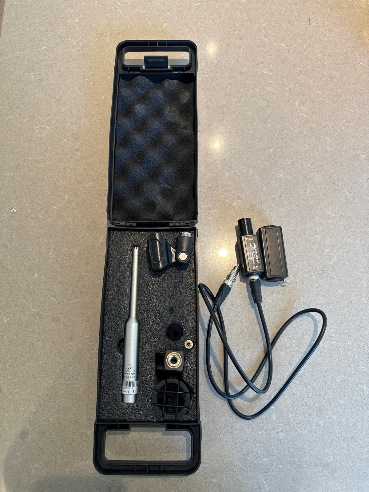 Behringer ECM8000 microfoon met Neutrik NADITBNC-M/F, Ophalen of Verzenden, Nieuw, Instrumentmicrofoon