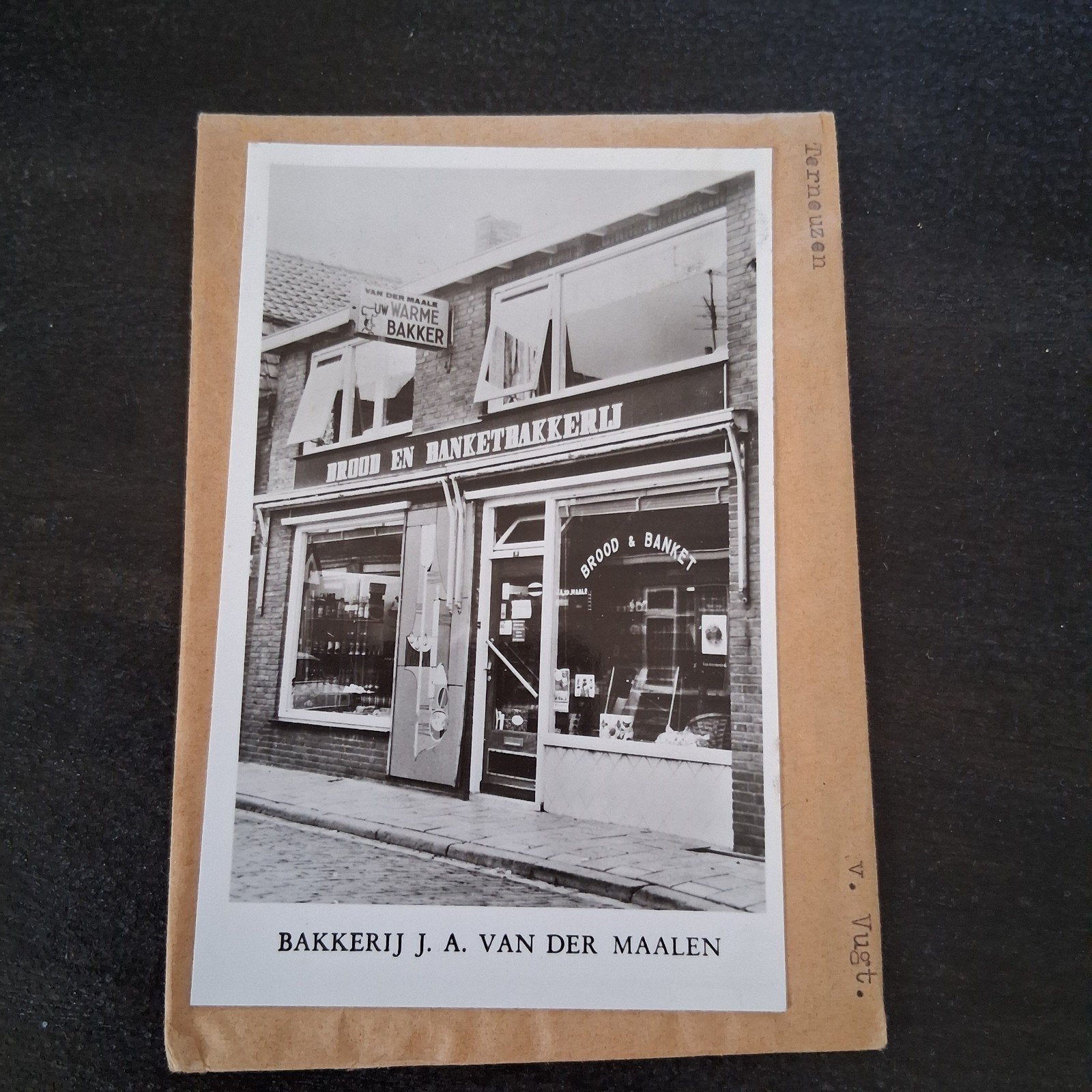 Terneuzen, 1 x glasplaat JosPe. Bakkerij, Ophalen of Verzenden, 1960 tot 1980, Ongelopen, Zeeland