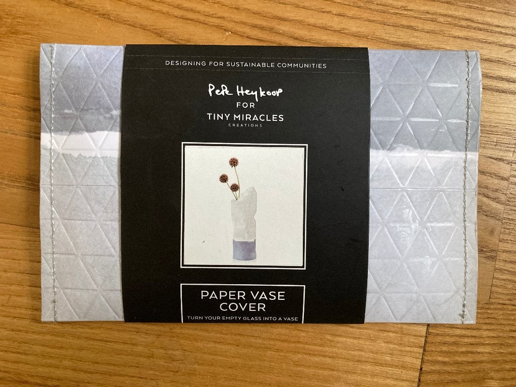 Paper vase cover Papieren vaashoes voor over glas of fles, Ophalen of Verzenden, Nieuw, Overige kleuren, Overige materialen