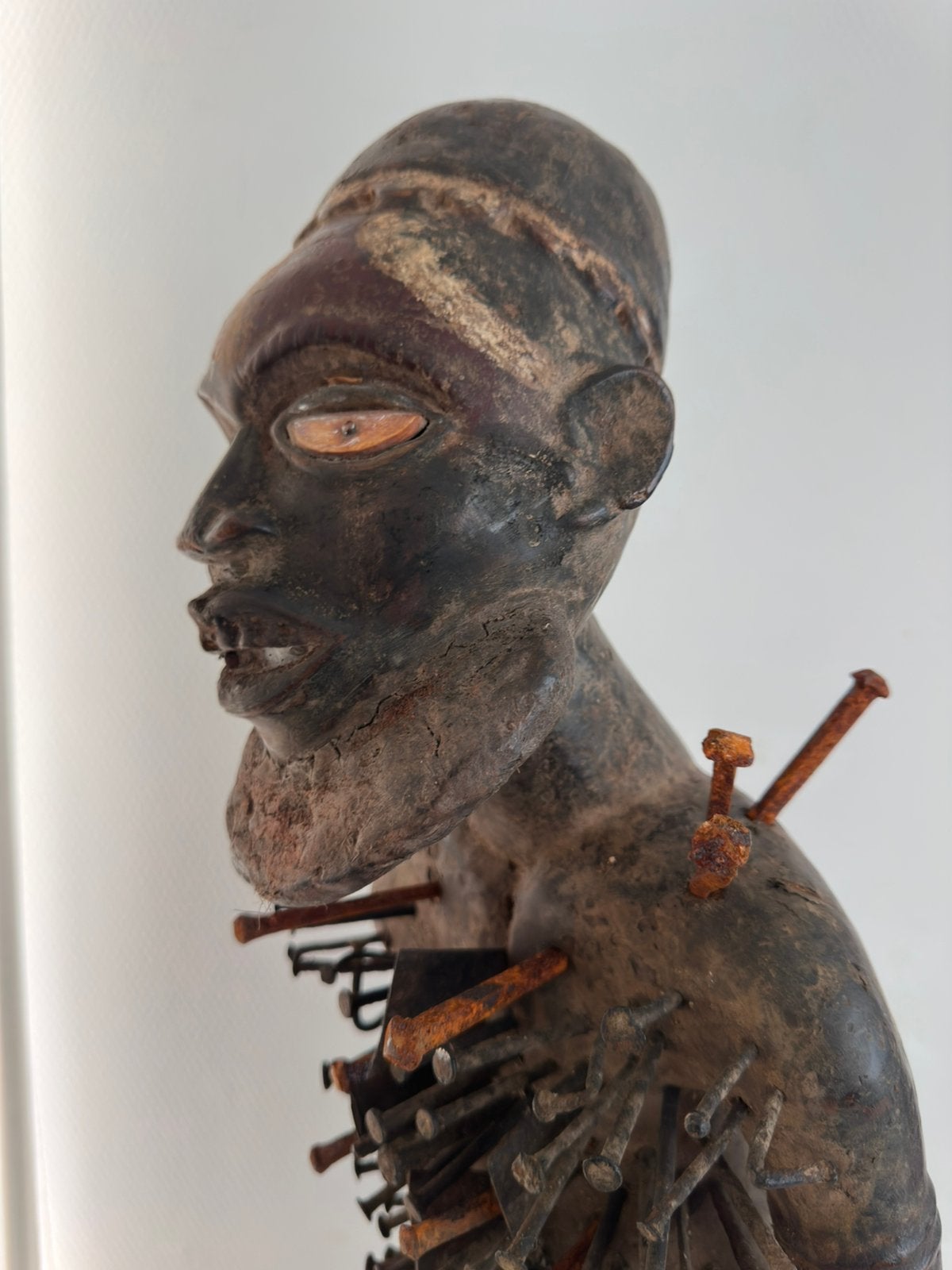 Vroege Bakongo Shilango Nkisi Nkondi collectie Bakwanga, Ophalen of Verzenden