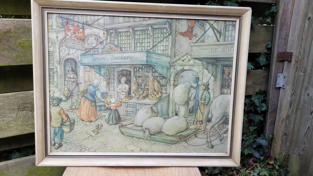 Prent Anton Pieck - Brood Backery, Ophalen of Verzenden