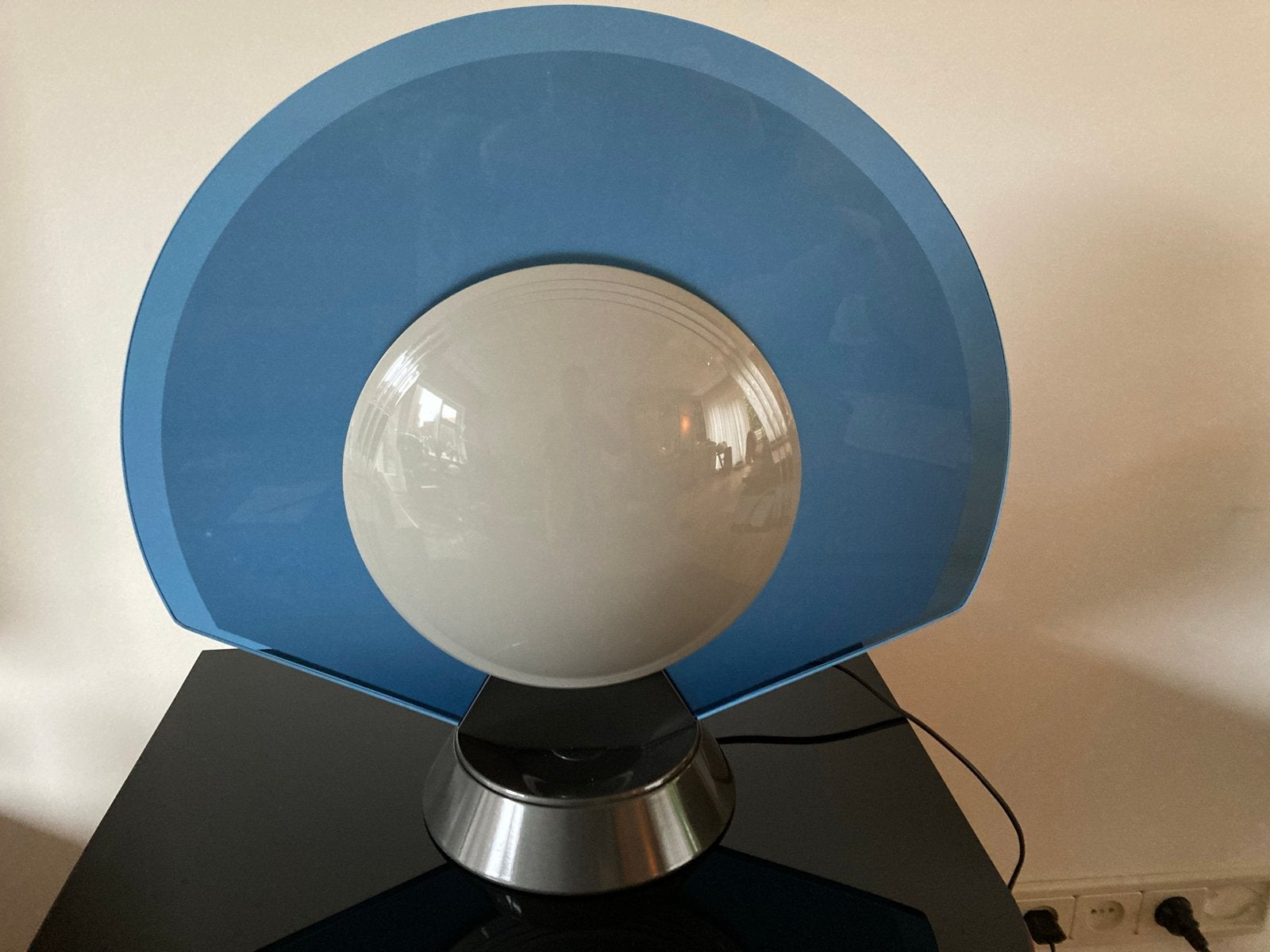 Vintage Tafellamp Pier Guiseppe Ramella 1985 Arteluce Tikal, Kunststof, Gebruikt, Vintage, Sfeerlamp