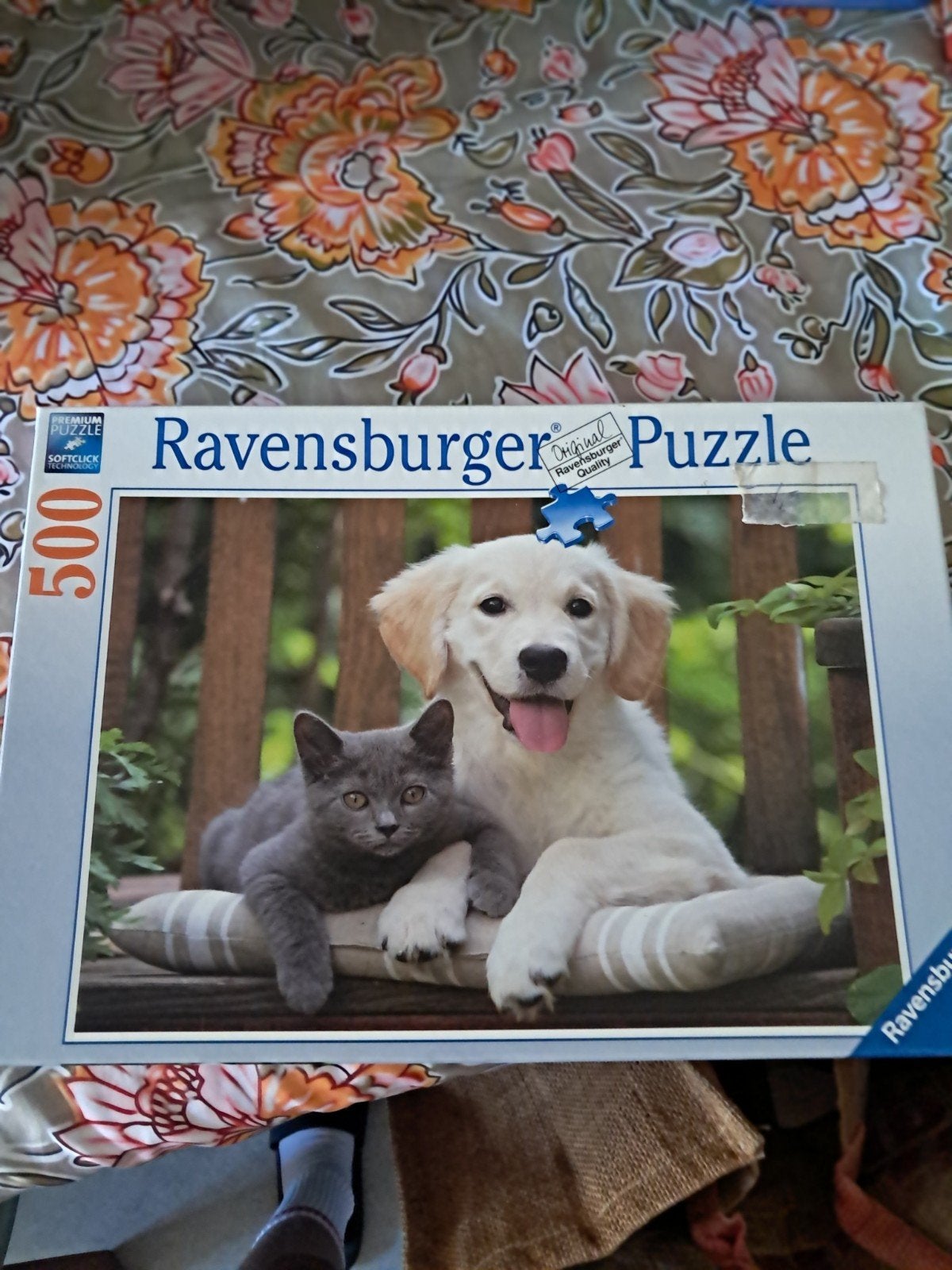 Ravensburger Legpuzzel Hond en Kat 500 stukjes, Ophalen of Verzenden, 500 t/m 1500 stukjes, Gebruikt, Legpuzzel