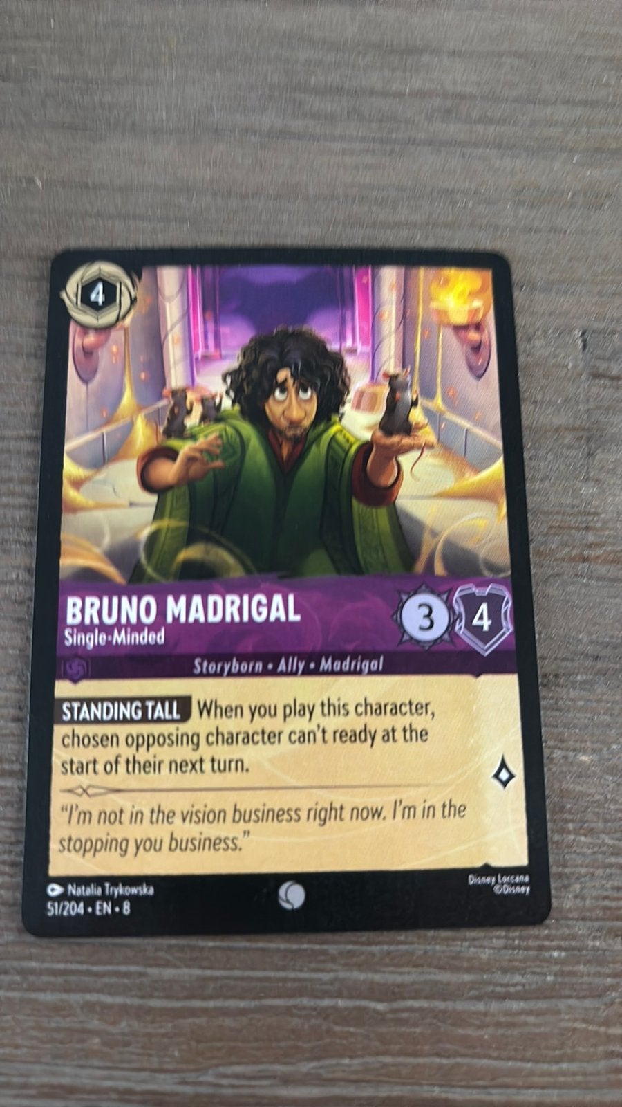 Disney Lorcana Bruno Madrigal  51-204 8JAF nonfoil, Ophalen of Verzenden, Zo goed als nieuw