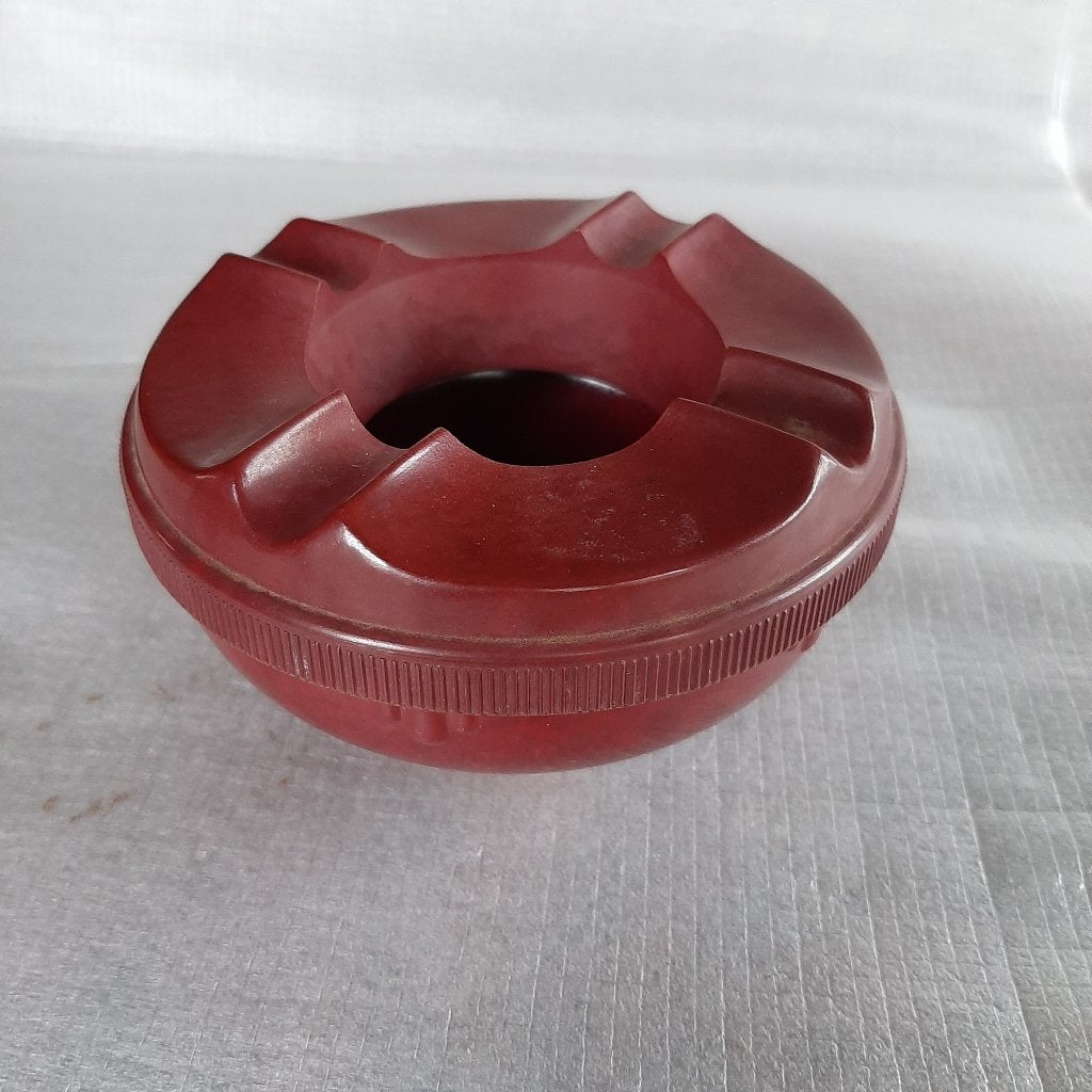 vintage asbak bakeliet donkerrood, Verzamelen, Ophalen, Gebruikt, Asbak