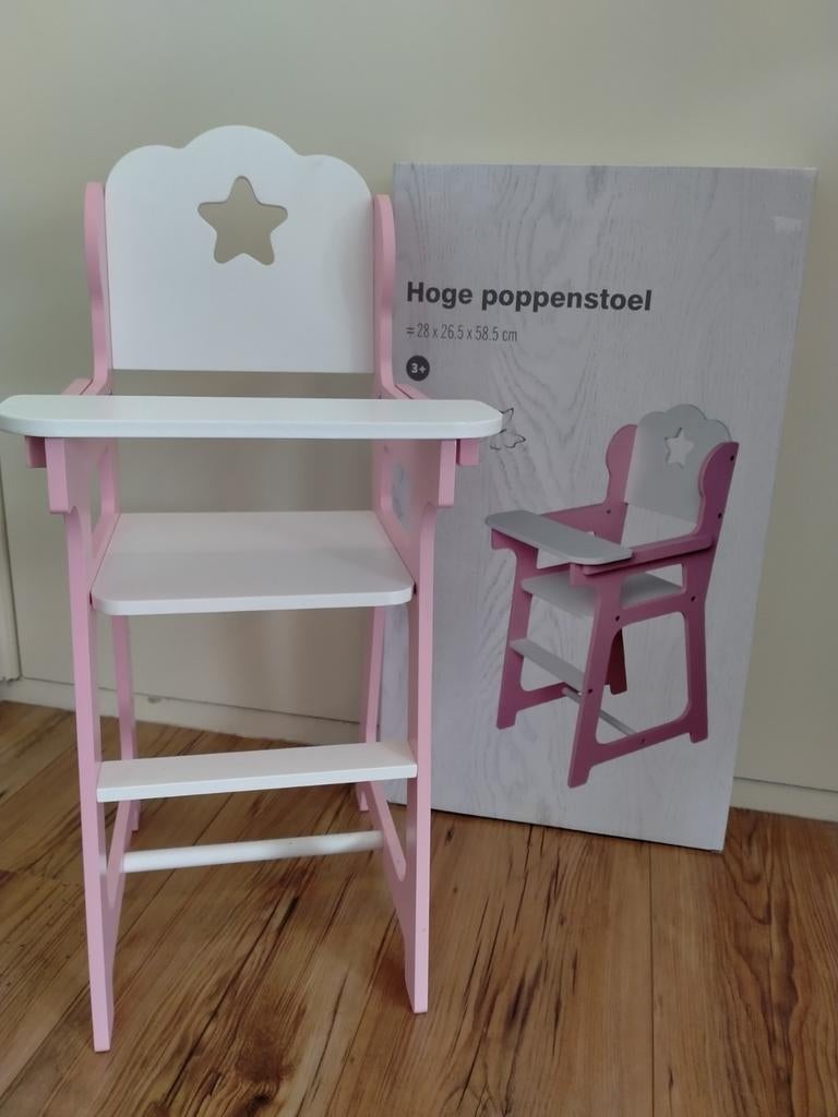 Hoge poppenstoel, Kinderen en Baby's, Speelgoed | Poppenhuizen, Zo goed als nieuw, Toebehoren, Ophalen of Verzenden
