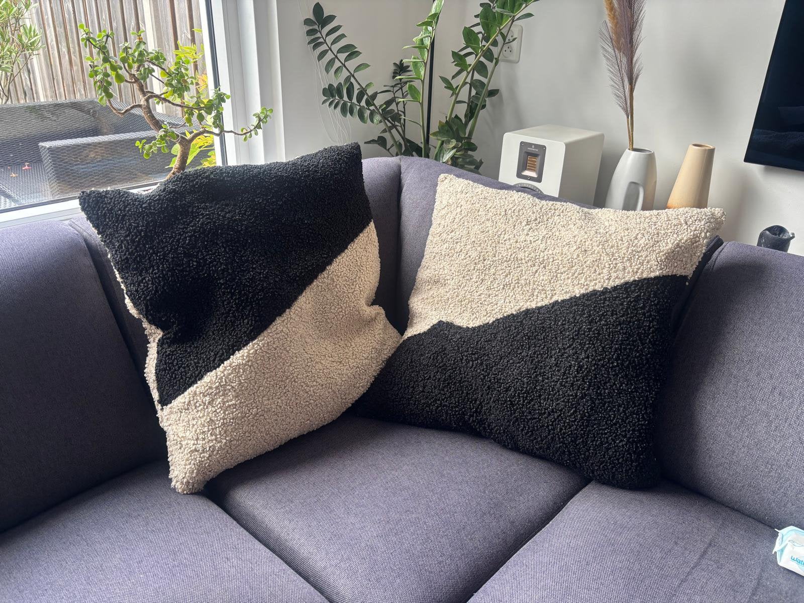 Sierkussen Teddy Westwing Mateo 50 x 50 cm - 4 stuks, Huis en Inrichting, Ophalen, Zo goed als nieuw, Wit, Vierkant