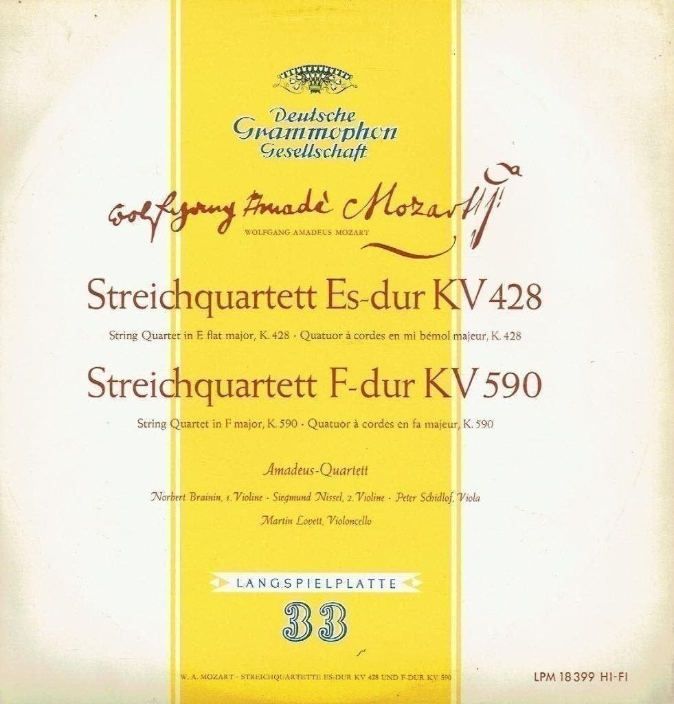 Mozart  Amadeus-Quartett–Streichquartett KV 428 KV 590, Kamermuziek, Ophalen of Verzenden, Zo goed als nieuw, 12 inch