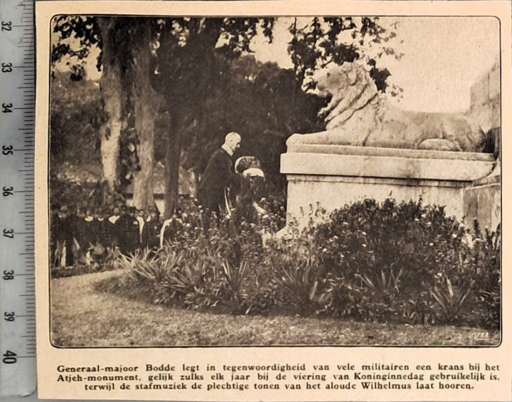 Leger Indië 1929;Gen.Maj.Bodde legt krans bij Atjeh-monument, Verzenden, Voor 1940, Gebruikt, Overige onderwerpen