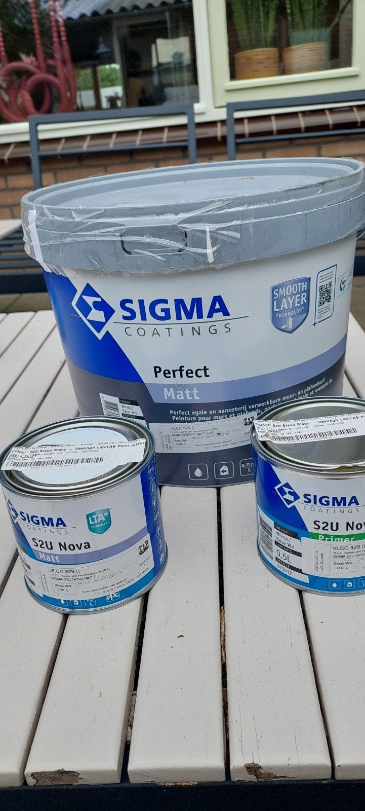 Sigma muurverf mat en S2U Nova Matt Lak en primer  - Bisou B, Ophalen, Overige kleuren, Nieuw, Verf