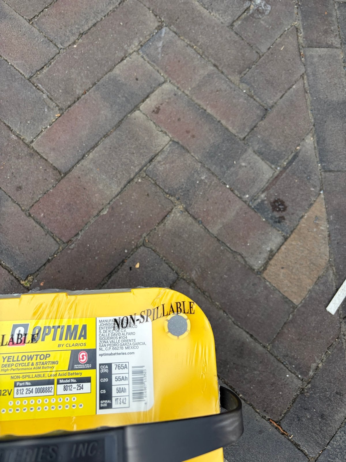 2 Nieuwe Optima Yellowtop Accu's 12V 55Ah 765A, Auto-onderdelen, Accu's en Toebehoren, Ophalen, Nieuw, Universele onderdelen