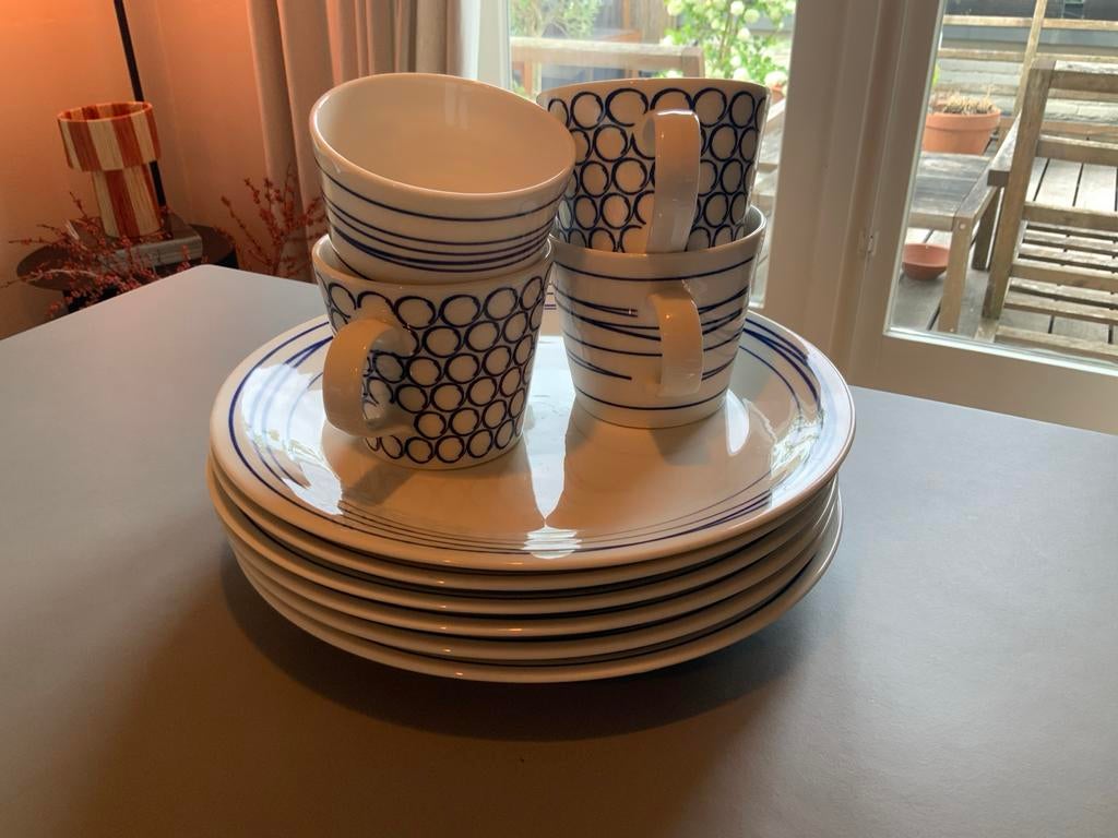 Royal Doulton Servies set: 6 borden en 4 mokken, Ophalen, Keramiek, Zo goed als nieuw, Overige stijlen