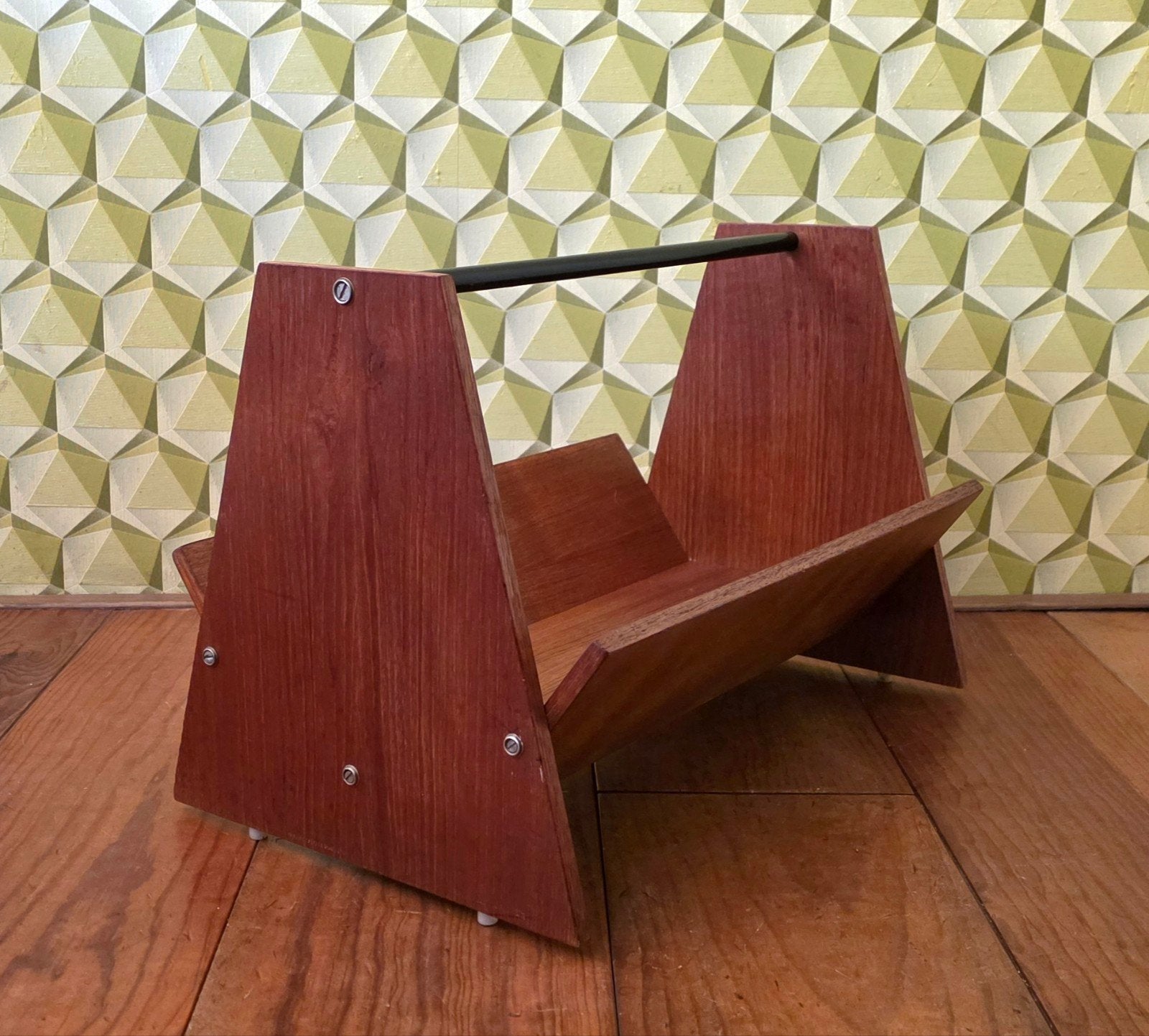 Vintage, design tijdschriftenrek. Magazine houder, Ophalen of Verzenden