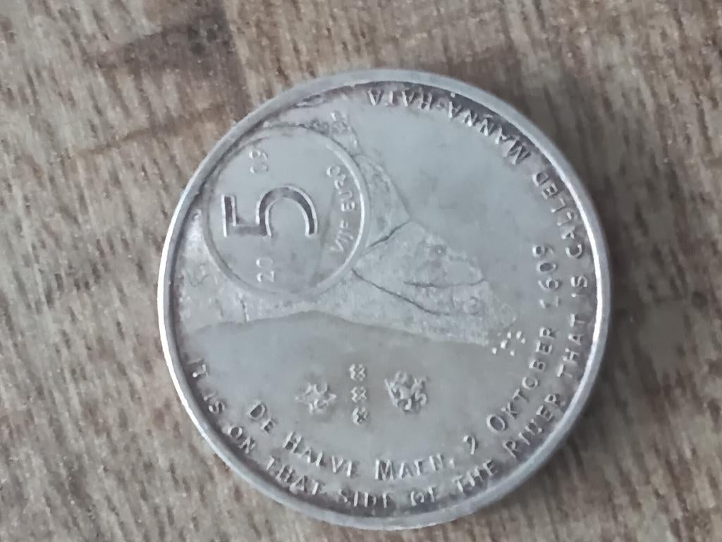 Zilveren 5 euro 2009, 400 jaar manhatten, Verzenden, Koningin Beatrix, Zilver, Euro's
