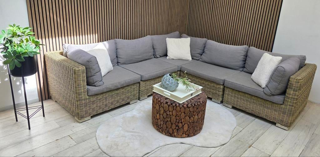 ‼️Intratuin wicker loungeset‼️, Tuin en Terras, Ophalen, Wicker