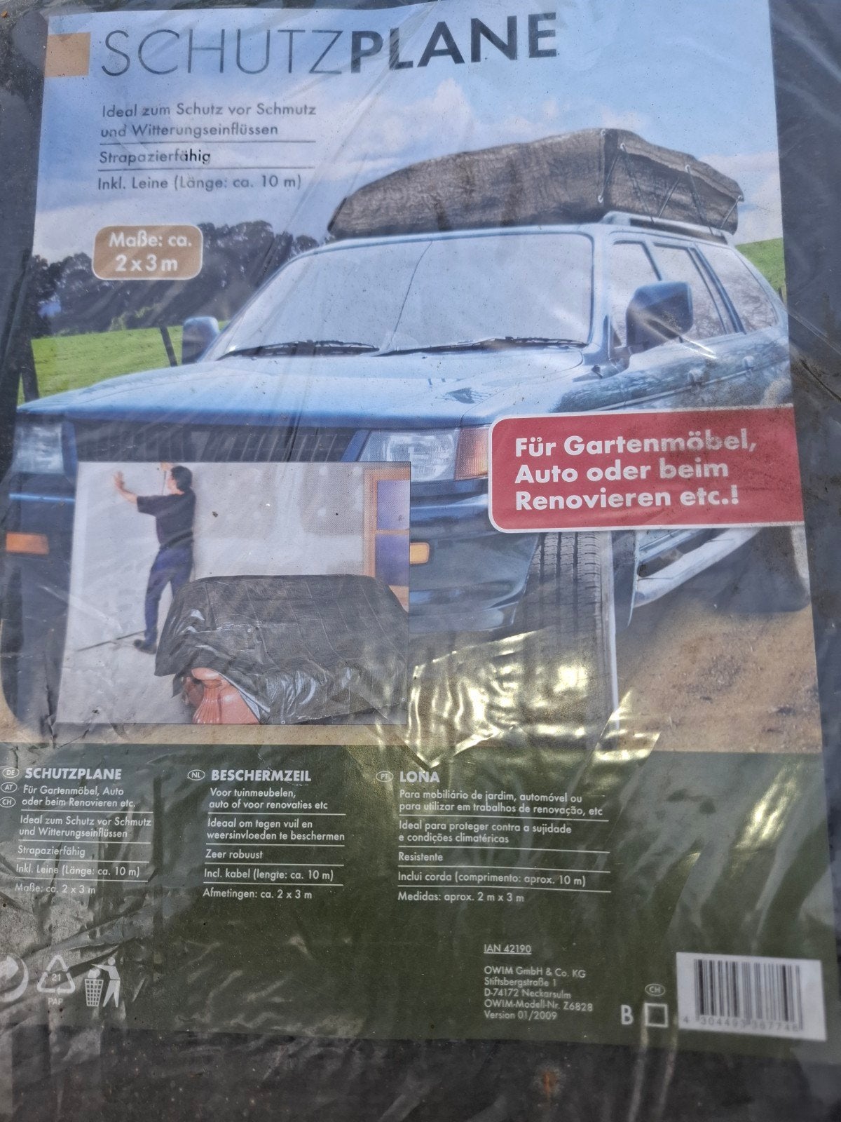 Beschermzeil 2x3m - Ideaal voor tuin, auto of renovatie, Ophalen of Verzenden