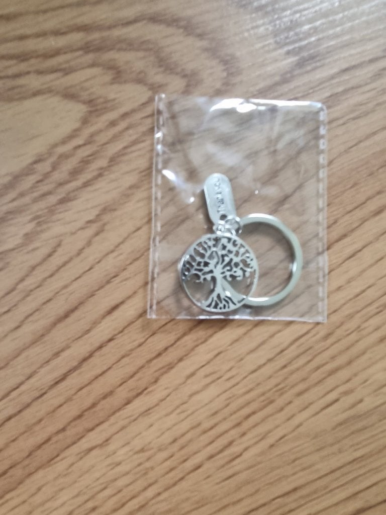 zilverkleurige sleutelhanger levensboom, Ophalen of Verzenden, Nieuw