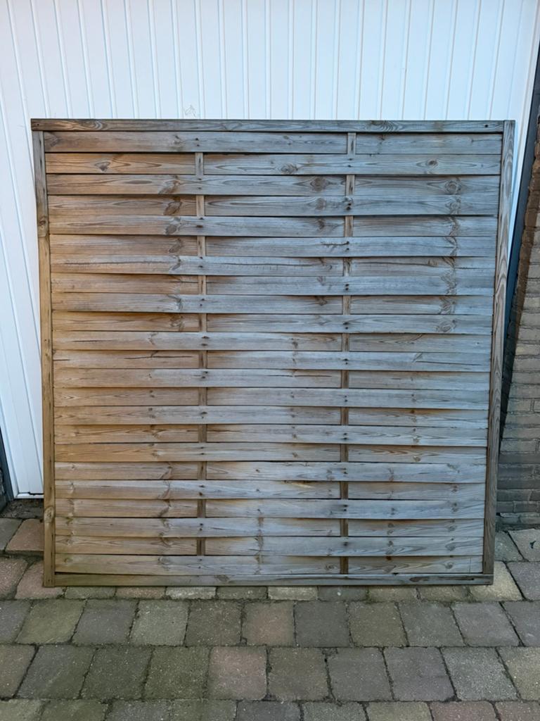 Gevlochten schutting 180x180 cm, Ophalen, Hout, Minder dan 3 meter, 1 tot 2 meter