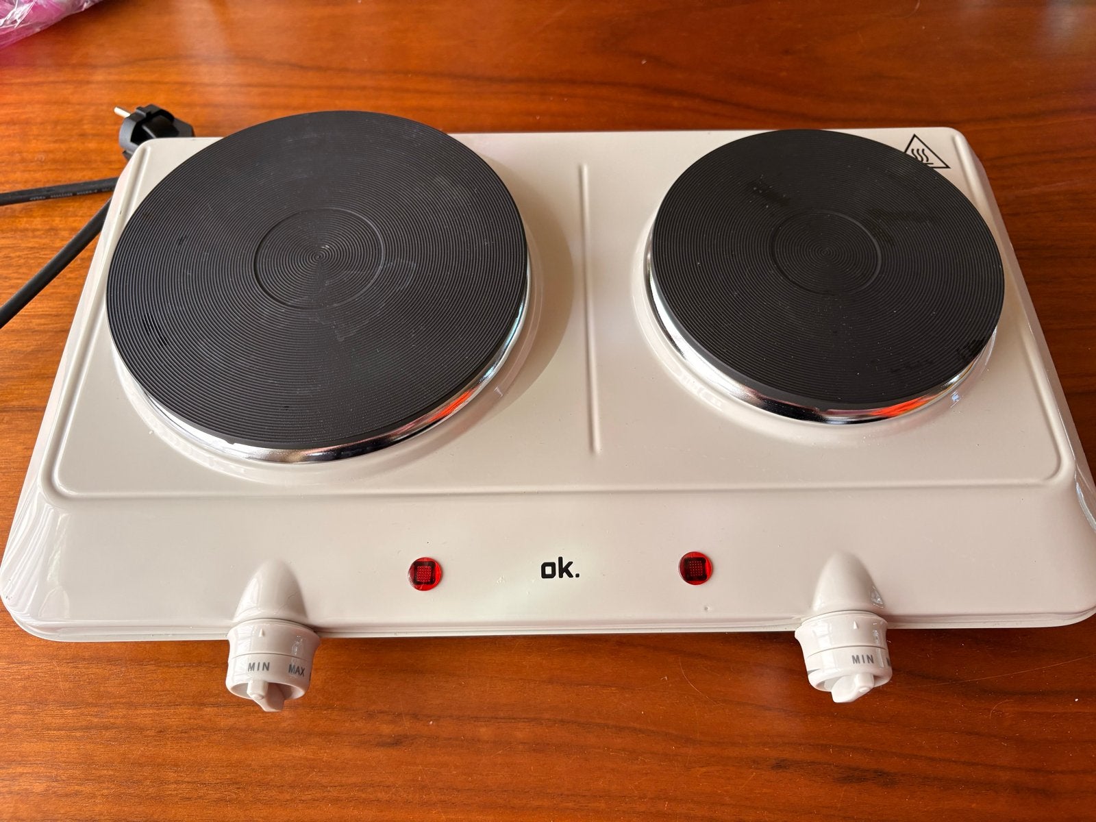 OK. Elektrische kookplaat met 2 kookzones zgan, Witgoed en Apparatuur, Kookplaten, Ophalen, Gebruikt, 3 kookzones of minder, Vrijstaand