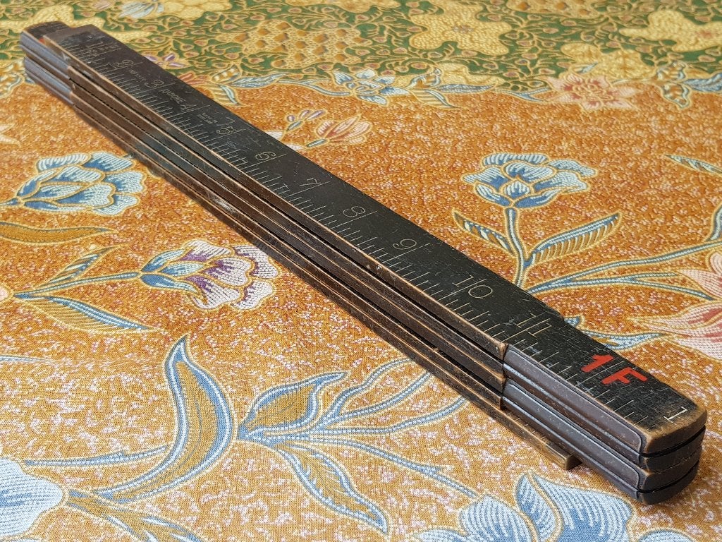 Mooie originele antieke 5ft Rabone meetlat uit Engeland., Antiek en Kunst, Ophalen of Verzenden